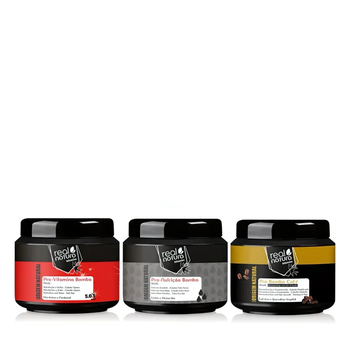 Real Natura Kit Mascaras Bomba 3x200ml