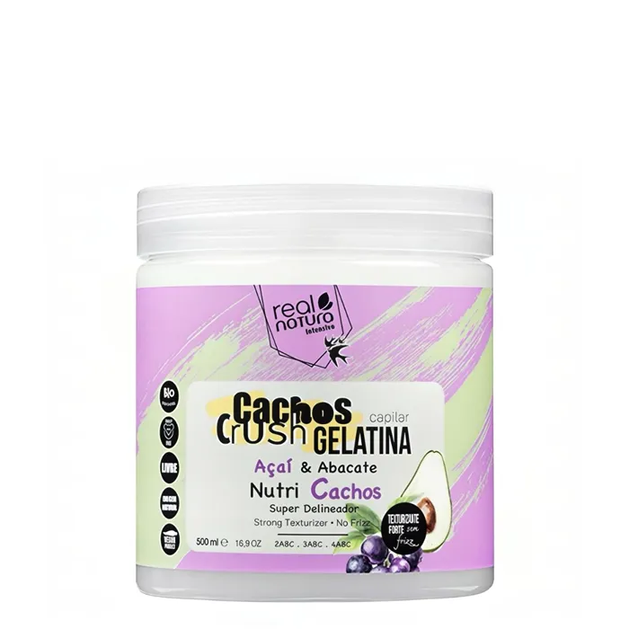 Real Natura Cachos Crush Gelatina Capilar Acaí & Avacate 500ml