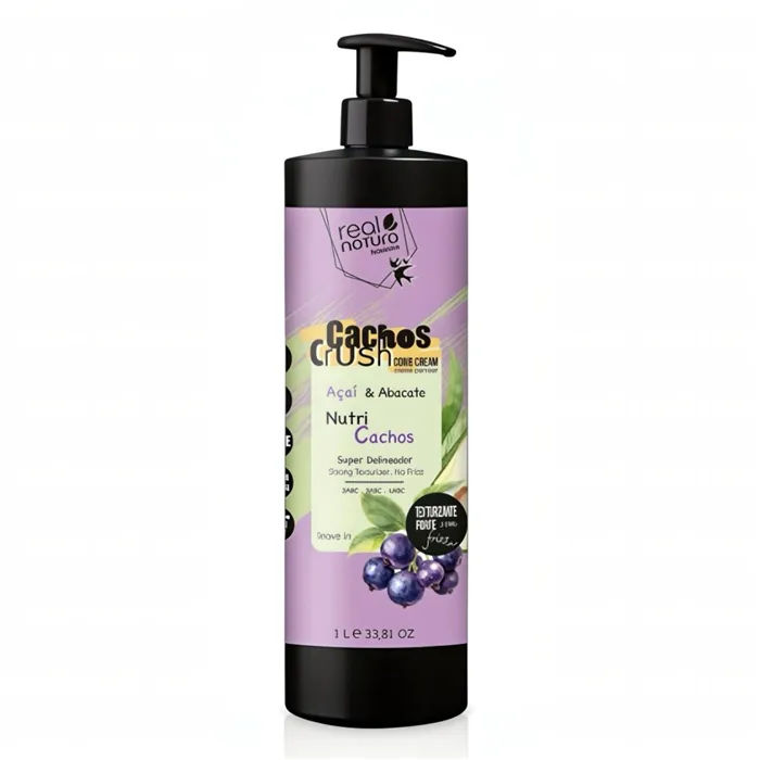 Real Natura Creme De Pentear Cachos Crush Acai E Abacate 1000ml