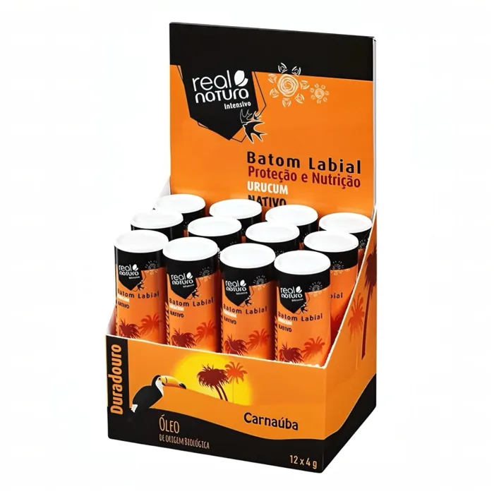 Real Natura Batom Kabial Urucum Vegetal 12x6g