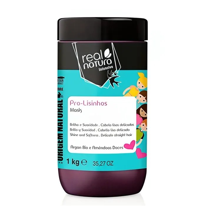 Real Natura Pro-Lisinhos Anti Frizz Máscara Sem Sal 1kg