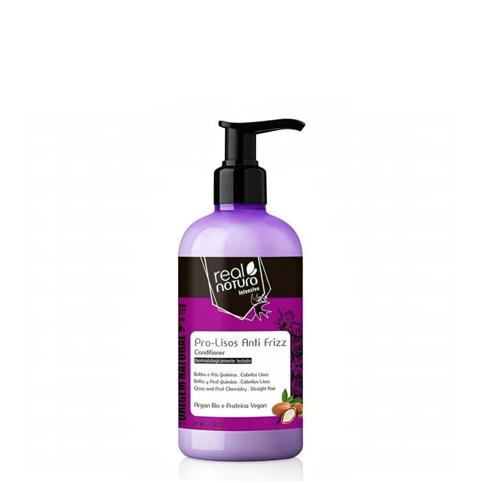 Real Natura Pro-Lisos Anti frizz Argan Acondicionador Sin Sal 300ml