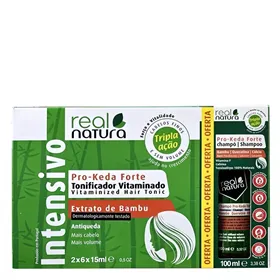 Real Natura Pack Pro-Keda Forte Tonificador + Champô