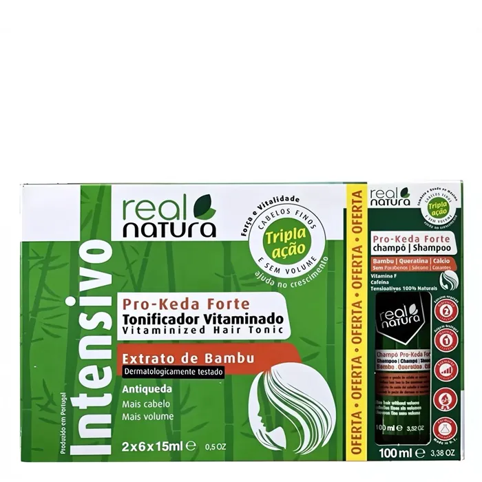 Real Natura Pack Pro-Keda Forte Tonifiant + Shampoing