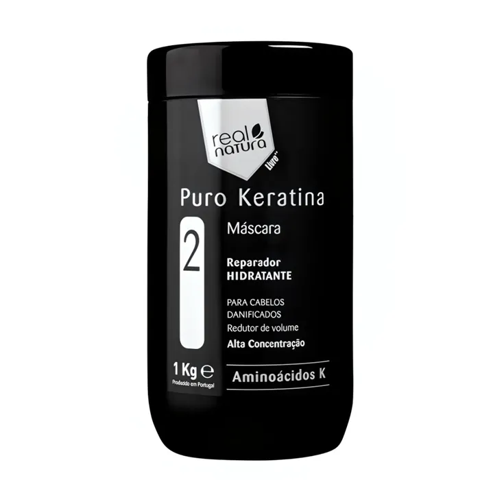 Real Natura Puro Queratina Máscara Sem Sal 1kg