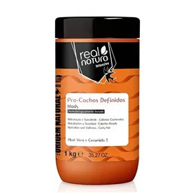 Real Natura Pro-Cachos Definidos Máscara Sem Sal 1kg