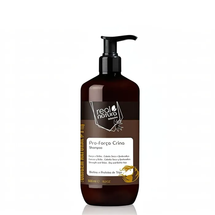 Real Natura Pro-Força Crina Champô Sem Sal 500ml