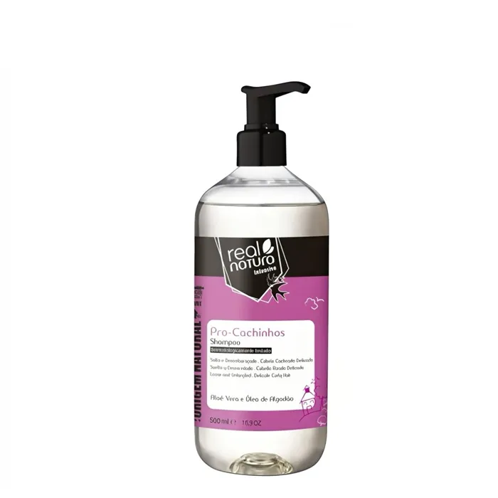 Real Natura Pro-Cachinhos Shampoing Sans Sel 500 ml