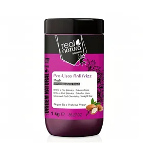 Real Natura Pro-Lisos Anti Frizz Argan Máscara Sem Sal 1kg