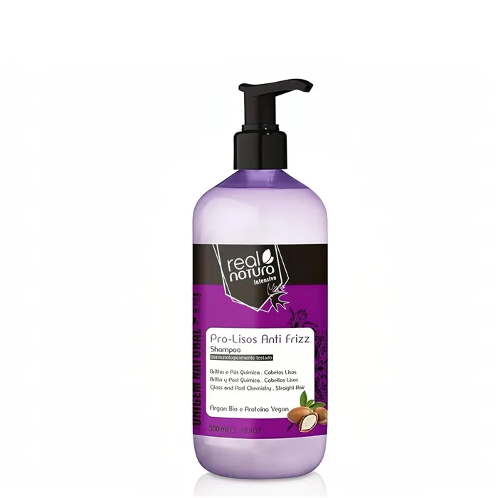 Real Natura Pro-Lisos Anti Frizz Argan Champú Sin Sal 500ml