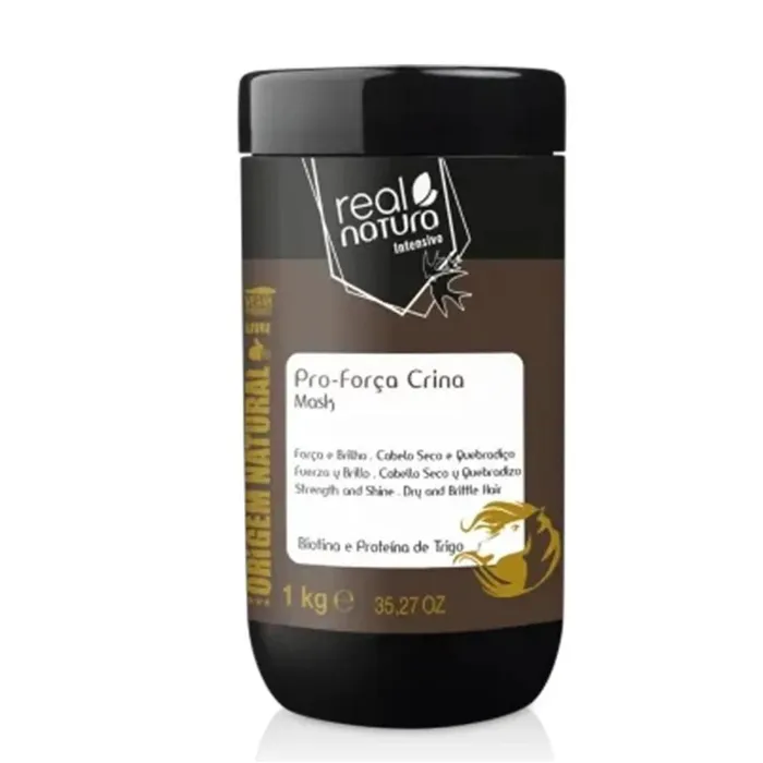 Real Natura Pro-Força Crina Máscara Sem Sal 1kg