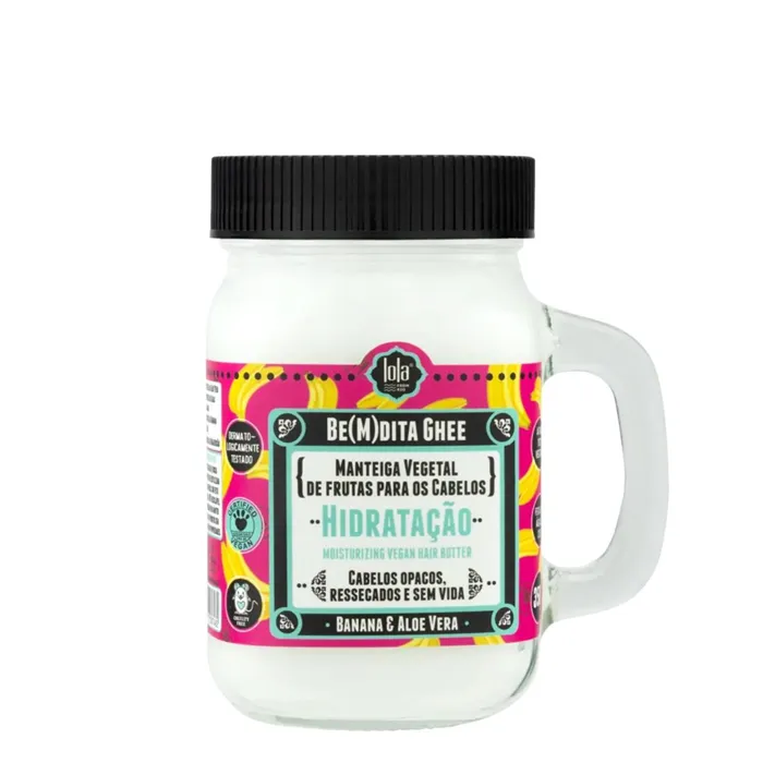 Lola Cosmetics Be(M)Dita Ghee Máscara Hidratação Banana e Aloe Vera 350g