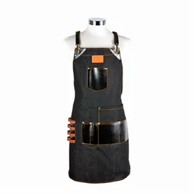 ZZ Men Jean Black Delantal Barberia 