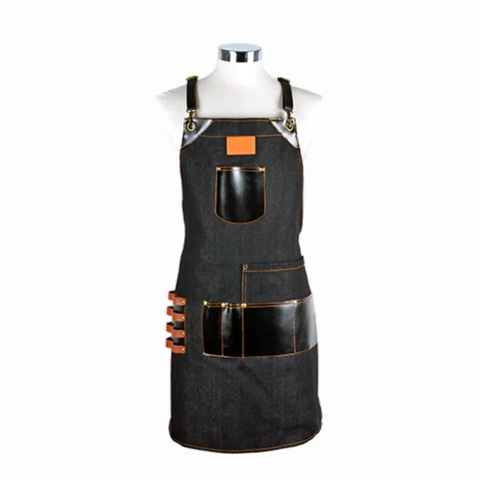 ZZ Men Jean Black Delantal Barberia 