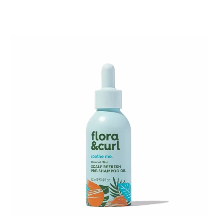 Flora & Curl Soothe Me Óleo Pré-Champô de Coco e Hortelã-Pimenta 100ml