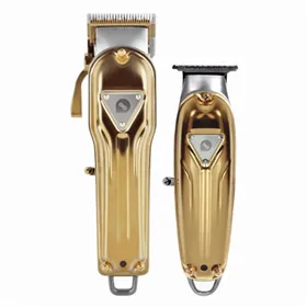 Máquina de Cortar Cabelo Perfect Beauty Pack Gold Clipper + Trimmer