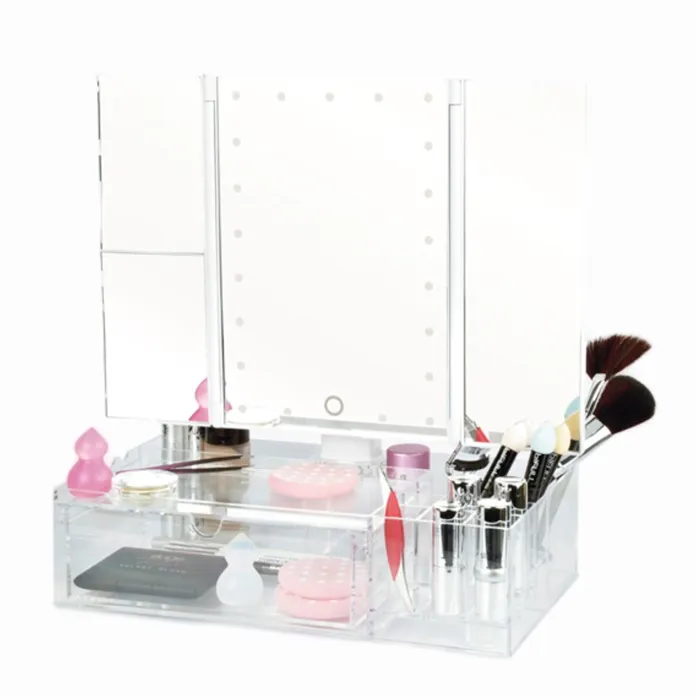 Espelho Led com Organizador Perfect Beauty Absolute Zoom