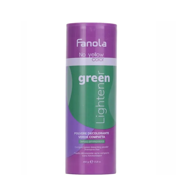 Fanola No Yellow Pó Descolorante Sem Amoníaco Verde 450g