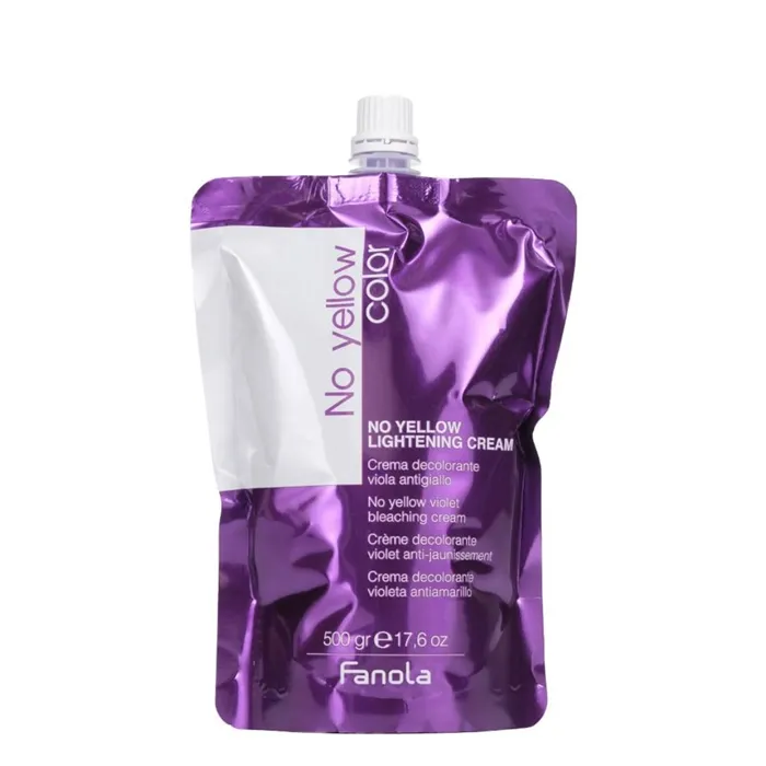 Fanola No Yellow Crème Décolorante Violette Anti-Jaune 500 g