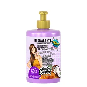 Gota Dourada Creme Para Pentear Fortalecimento Cabelo Com Escova 320ml