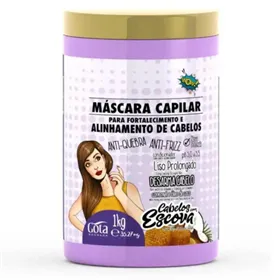 Gota Dourada Máscara Fortalecimento Cabelo com Escova 1kg