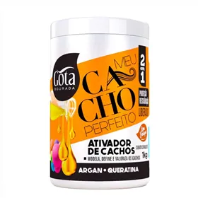 Gota Dourada Ativador de Caracóis Meu Cacho Perfeito 2EM1 1kg