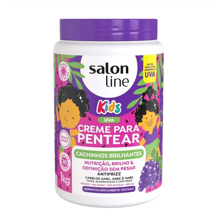 Salon Line Kids Cachinhos Brilhantes Creme de Pentear 1kg