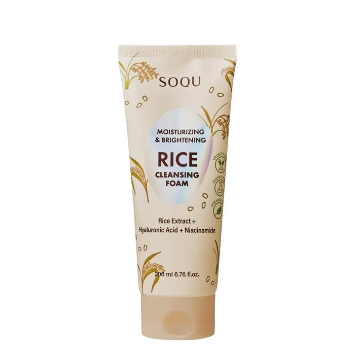 Sabão de Limpeza de Arroz Hidratante e Iluminador Soqu 200ml