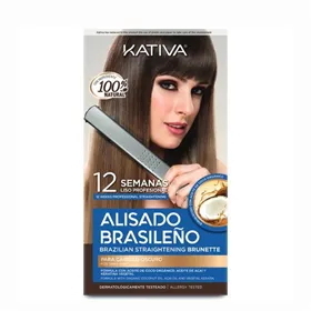 Kativa Kit Alisado Brasileiro Cabelo Escuro