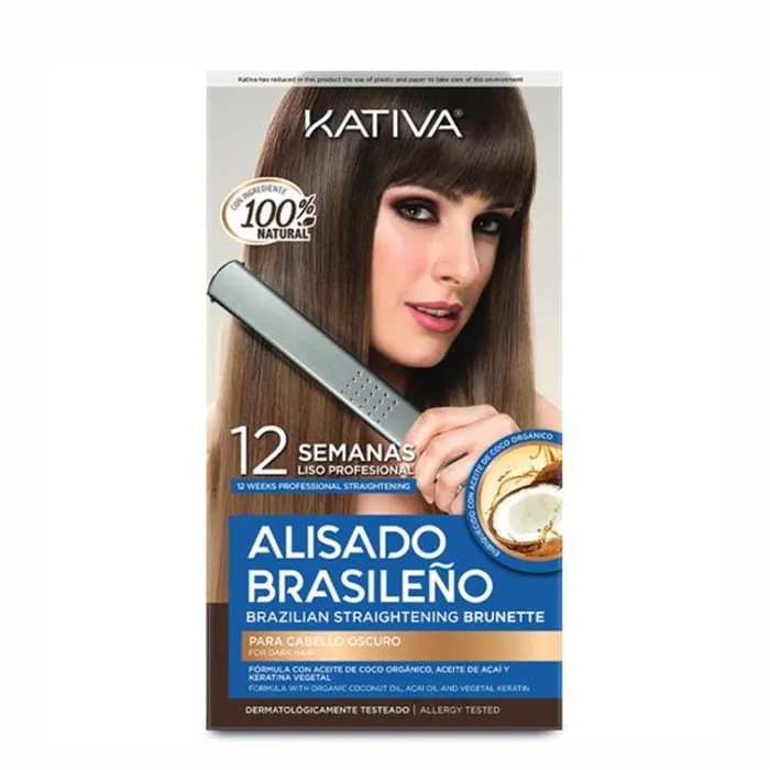 Kativa Kit Lissage Brésilien Cheveux Foncé