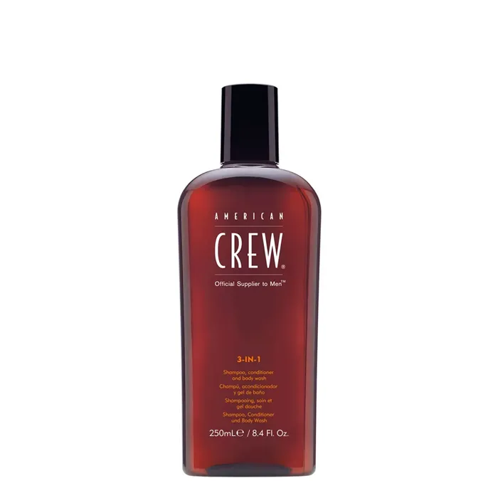 American Crew 3 en 1 Shampoo après-shampoing et Gel douche