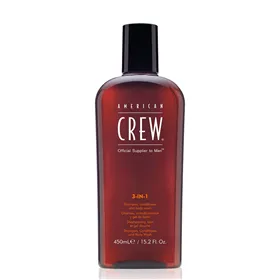 American Crew 3 em 1 Classic Champô, Amaciador e Gel de Banho