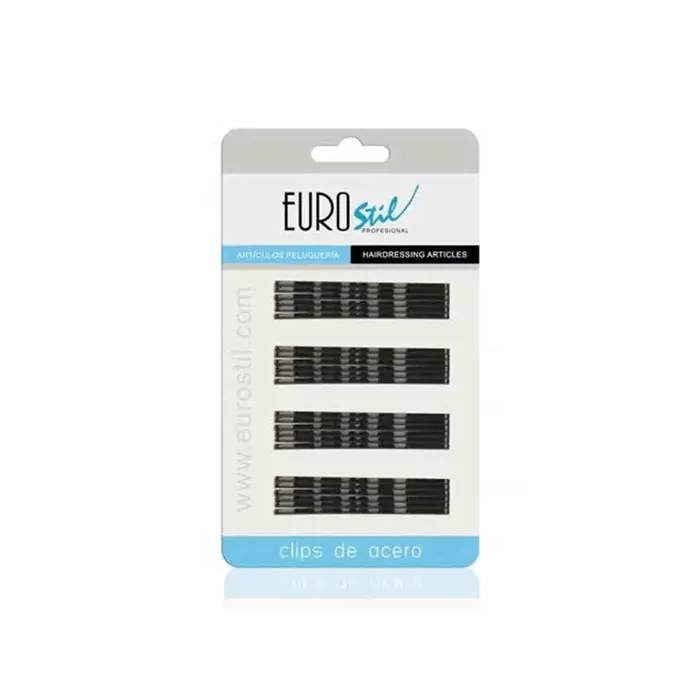 Eurostil Pince à barrette 70 mm 24 uds