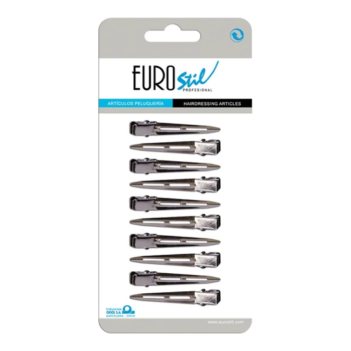Eurostil 10 Pinzas Metal Estrecha Pequeña