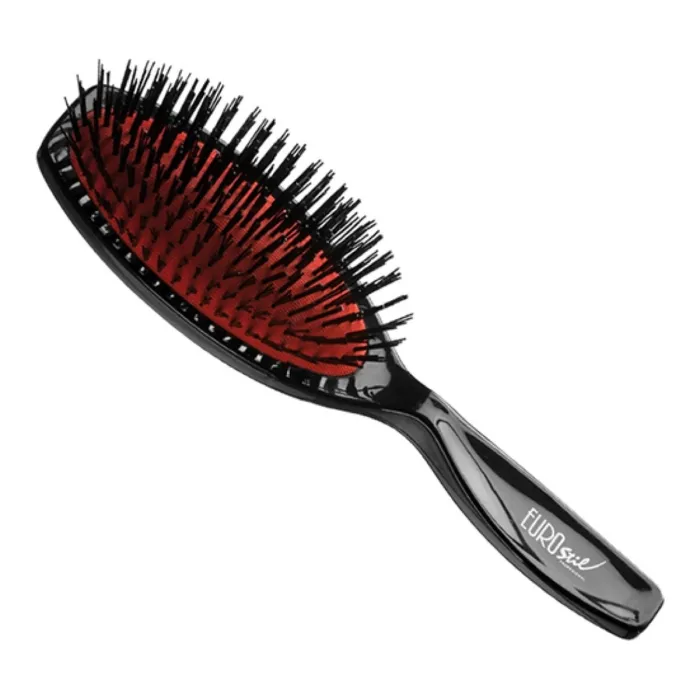 Eurostil Escova Borracha Nylon Grande Preto