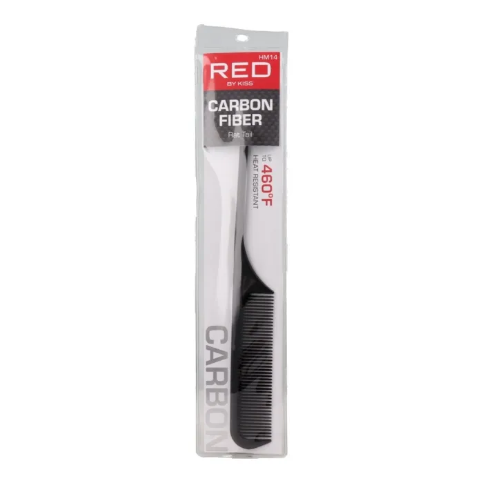 Pente de Cabeleireiro Red Kiss Carbon Rat Tail