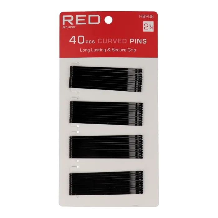 Red Kiss Curved Pins 2 3/4″ 40uds