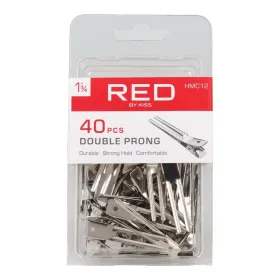 Red Kiss Double Prong Clip 1 3/4" 40 Piezas Clips