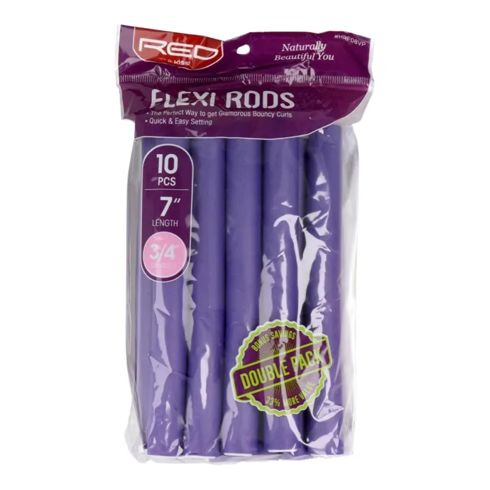 Red Kiss Flexi Rods 7" 3.4 Valuepk 10uds Purple