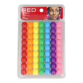 Red Kiss Jumbo Hair Beads 63uds