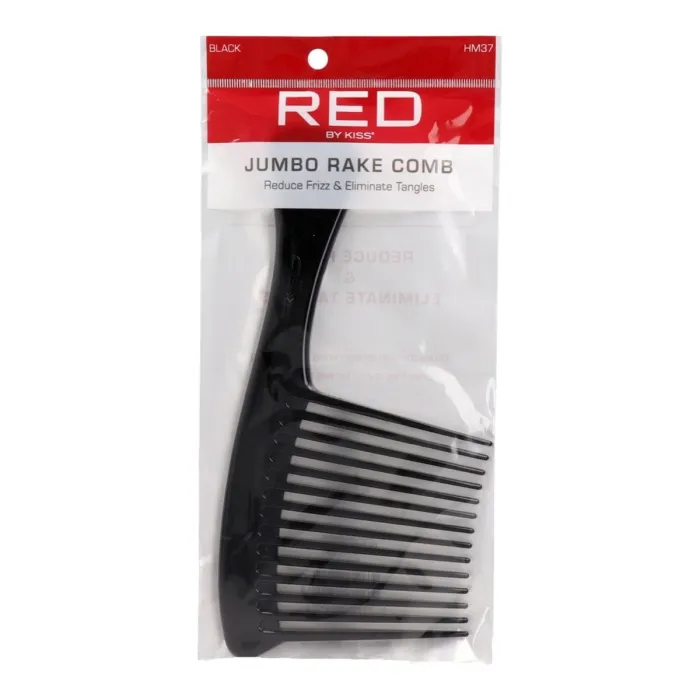 Red Kiss Jumbo Rake Peine Black