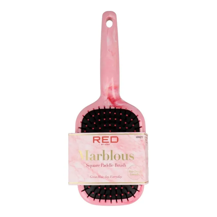 Red Kiss Marblous Square Paddle Brush