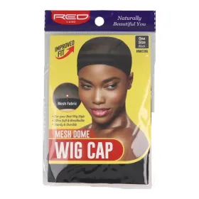 Red Kiss Mesh Dome Wig Cap Black Regular