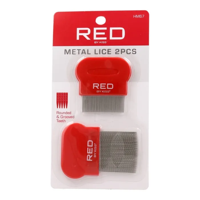 Red Kiss Metal Lice Peineta Aluminio 2 Piezas