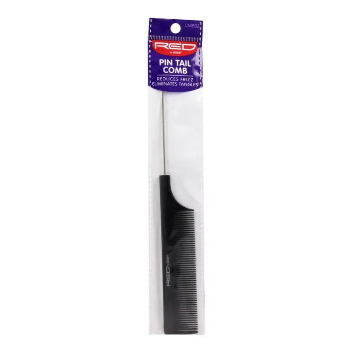 Red Kiss Pin Tail Peine Black