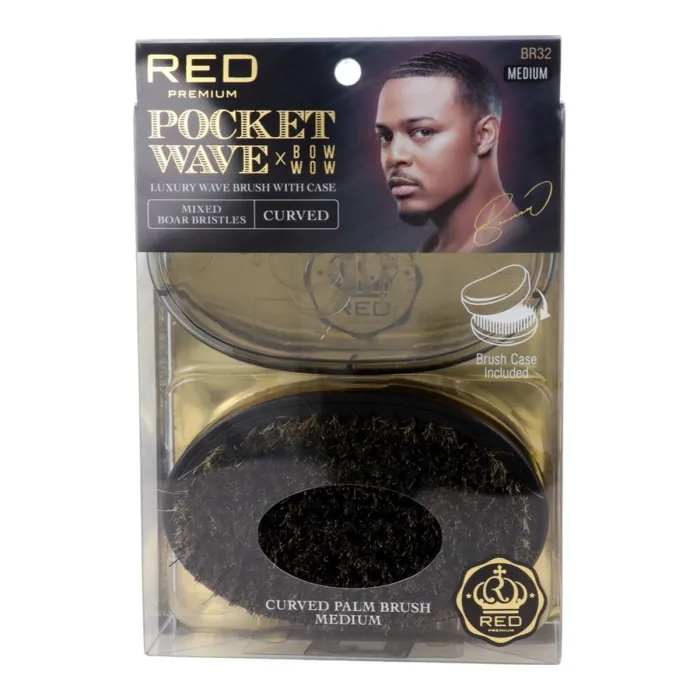 Red Kiss Pocket Wave Boar Escova Medium