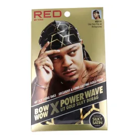 Red Kiss Power Wave Lit Silky Durag Honeyc