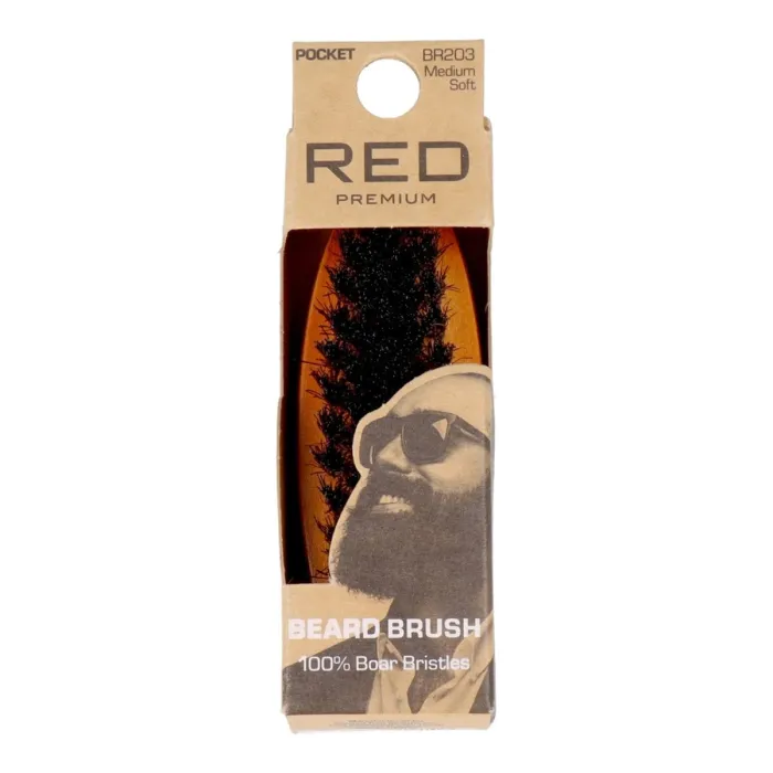 Red Kiss Premium Beard Brush Pocket