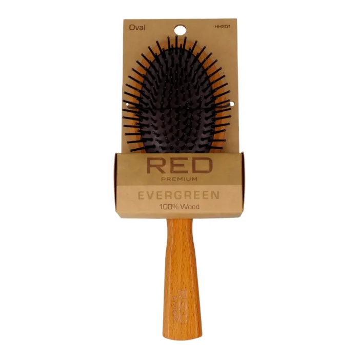 Red Kiss Premium Evergreen Wooden Brush Oval Paddle