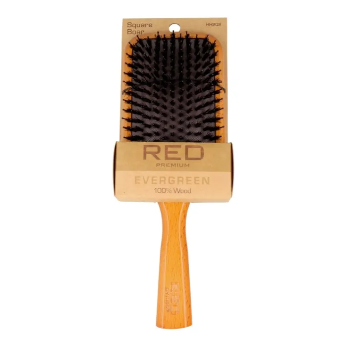 Red Kiss Premium Evergreen Wooden Bsh Square Boar Paddle